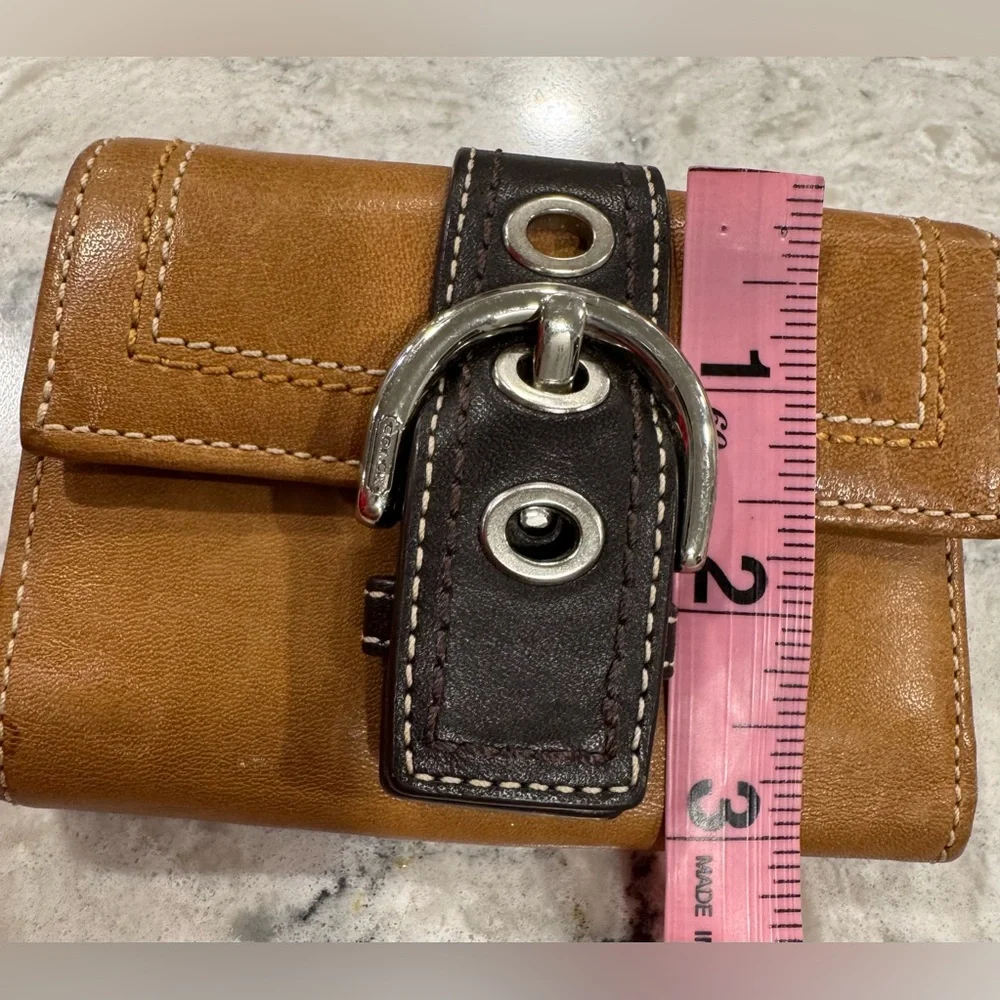 Vintage Coach Soho Flap Brown Wallet Rare Y2K - Picture 9 of 11